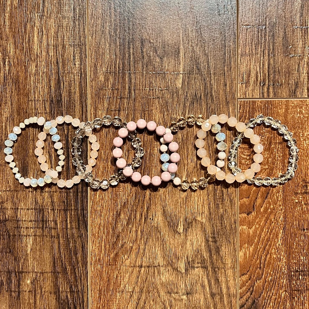Blush Beaded Bracelets